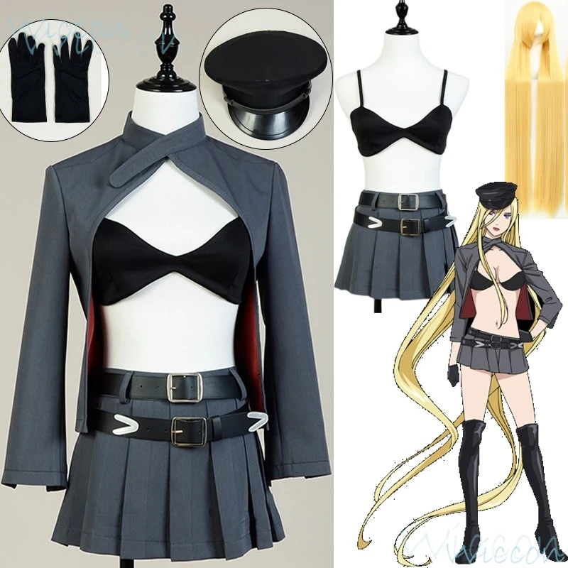 Аниме Bishamonten Queen Косплей ARAGOTO Серая униформа Все тело Cos Шляпа Перчатки