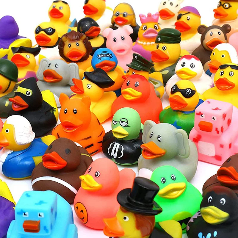 

Baby Bath Toys Rubber Duck Bathroom Cute Float Ducks Swimming Water Toy For Kids Shower Bathtub Kawaii Squeeze Animals Gifts