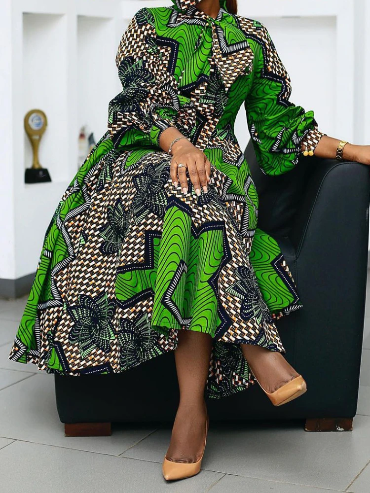 Women Fashion Printed Strap with High Waist and Big Swing Skirt plus size outfits  party dresses