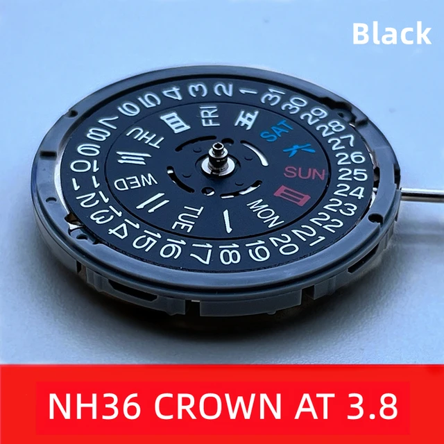 Movement NH36 Crown At 3.8 O'clock Mechanical Watch Replacement Movt For Diver's MOD Sub 24 Jewels 2