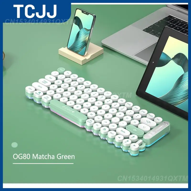 

Универсальная беспроводная клавиатура, перезаряжаемая игровая клавиатура с 80/102 клавишами, бесшумная клавиатура, двойной режим для компьютера, ноутбука, настольного ПК, клавиатура в стиле панк