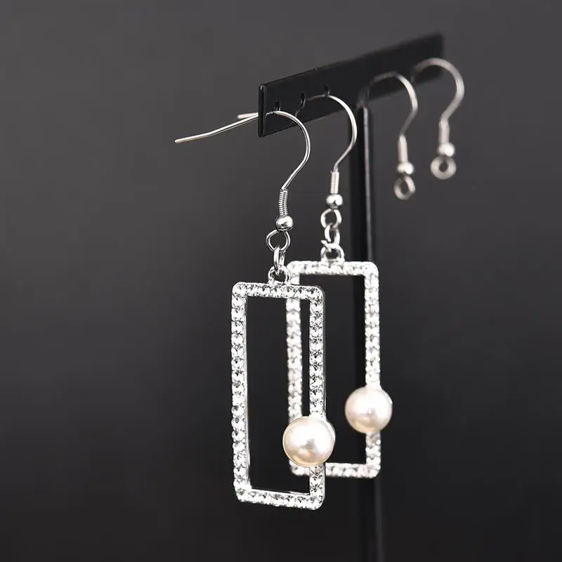 20-50 штук накладок для серьги из нержавеющей стали с крючками для ушей для ювелирных изделий с бусинами DIY аксессуарами.