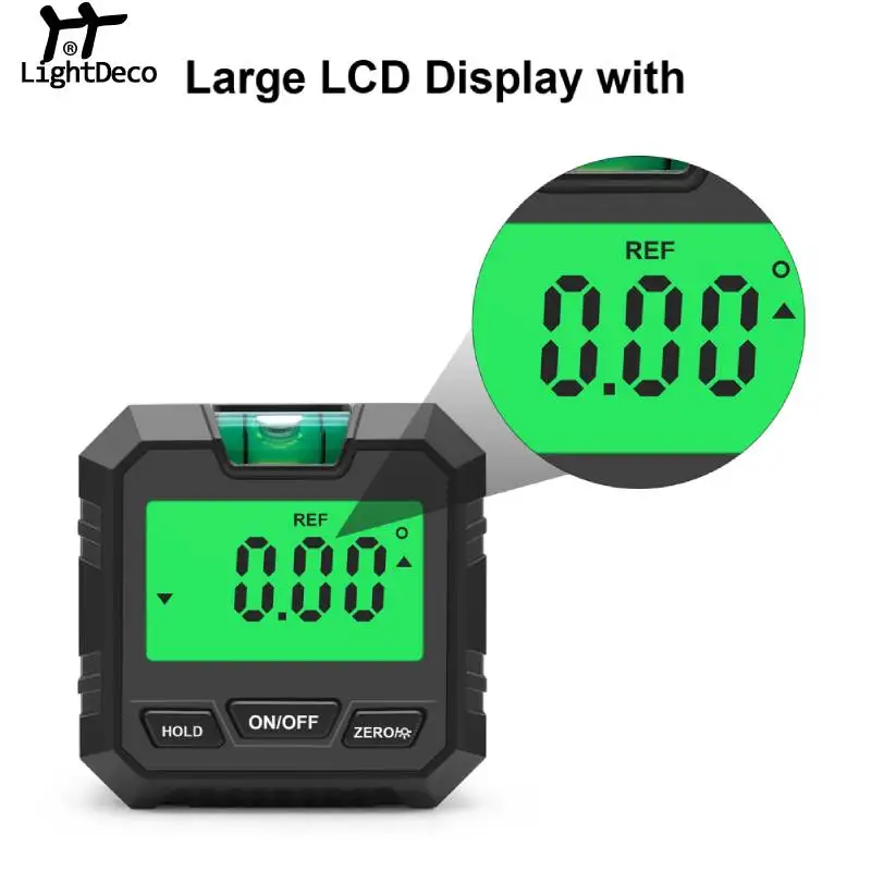 

Mini Digital Protractor Angle Finder Level Measuring Instruments LCD Backlight Electron Goniometer Level Meter Magnetic Base