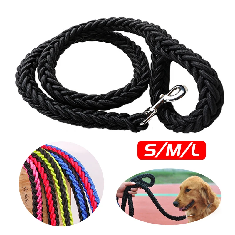 

Durable Dog Leash Weave Pet Lead Tactical for Small Medium Large Big Dogs 1.2m Walking Training Nylon Strong Rope Products Stuff