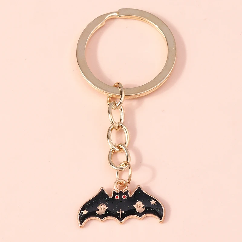 

Cute Enamel Halloween Bat Keychains for Car Key Souvenir Gifts for Women Men Handbag Pendants Keyrings DIY Jewelry Accessories