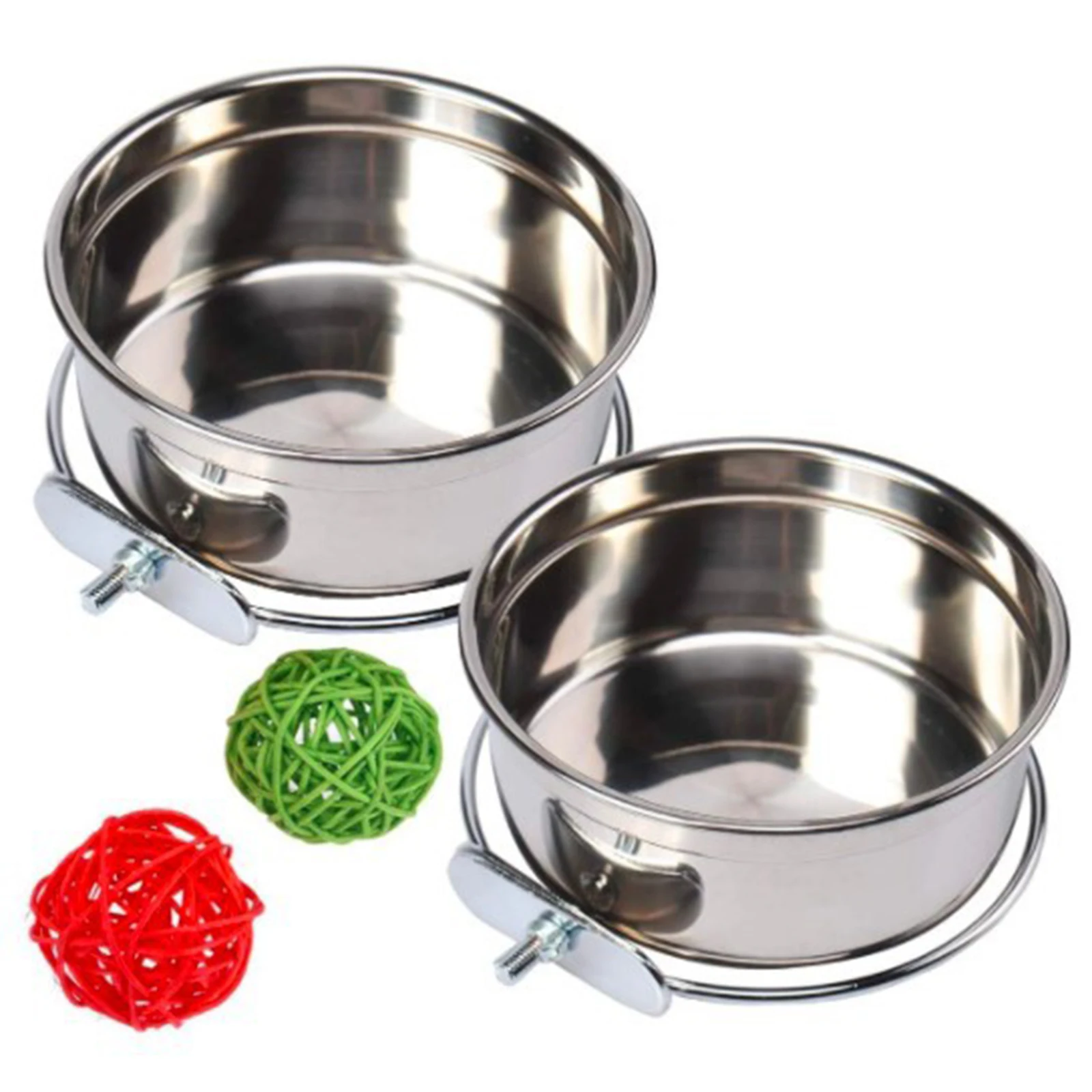 

3 шт., чашка-кормушка для птиц с 2 шт., из нержавеющей стали