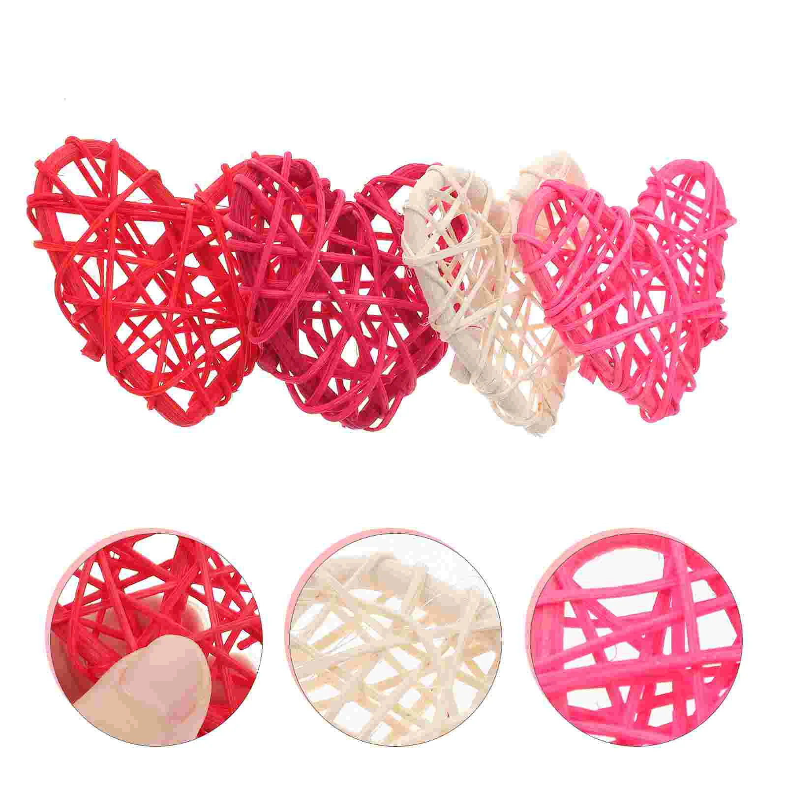 

Rattan Wicker Heart Toys Filler Vase Hanging Day Shaped Valentine S Wedding Craft Hamster Teething Molar Animal Chinchilla Chew