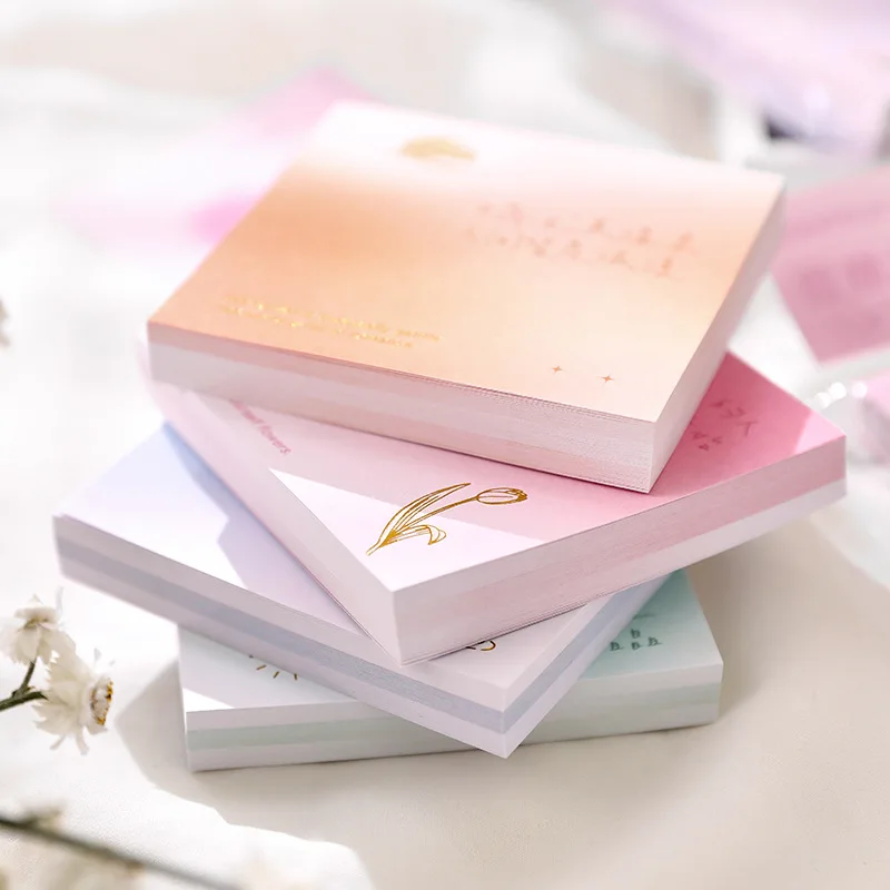 

Rainbow Gradient Notes Memo Pad Memo Notepad School DIY Office Stationery Simple Tear Memo Pads Note Office Supply Stationery