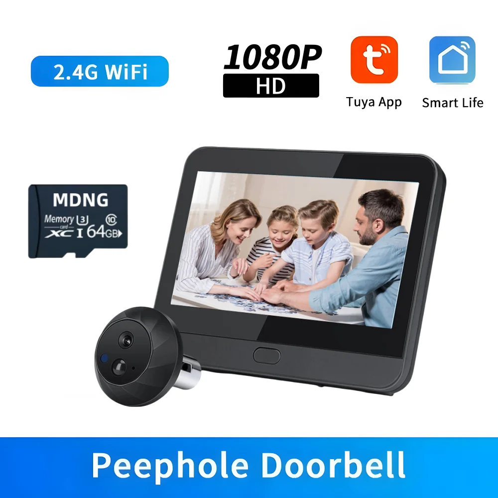 

Wi-Fi видеоглазок MDNG HD1080P