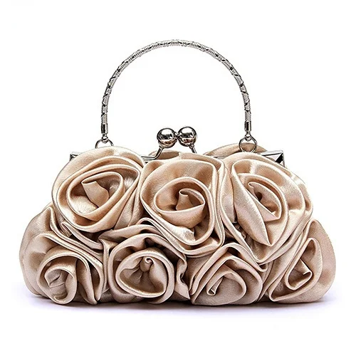 

2023 Handbag Women's Tote Bag Rose Flower Pattern Clutch Bags for Women Evening Party Bridal Handbag Bolsa Feminina Bolso Mujer
