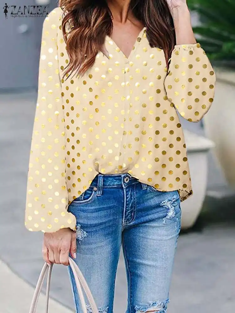 

Bohemian Printed Blouse Kimono ZANZEA Women Blouse Spring Summer Tops Casual Loose Beach Tops Vintage Puff Sleeve Blusas Femem