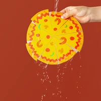 cute cartoon pizza pvc coaster creative fruit insulation pad thickened soft rubber bowl pad water cup tea placemat