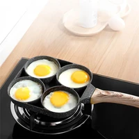 egg pan modern 4 cup easy clean wood handle frying pot for home frying pan frying pot