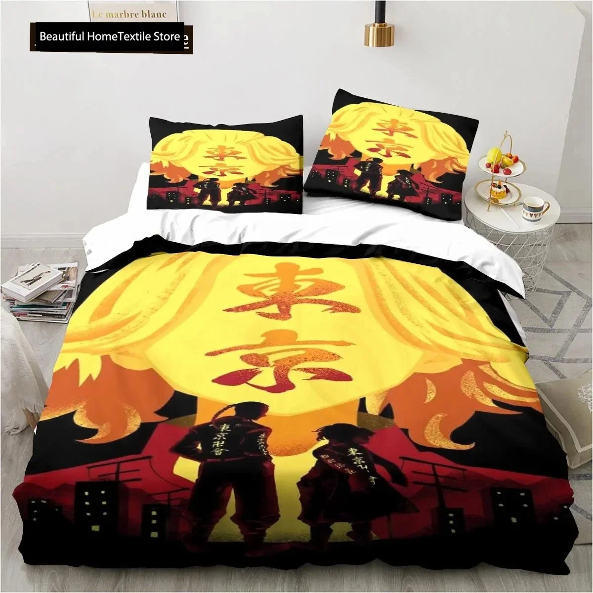 Anime Tokyo Revengers Ryuguuji Ken Sano Manjiro Duvet Cover Cartoon Bedding Sets Bed Set Quilt Comforter Covers Home Textiles