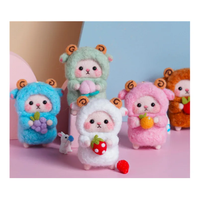 

Sheep Baa wool needlepoint kit wool felt needle felting decoration craft needlecraft DIY handmade