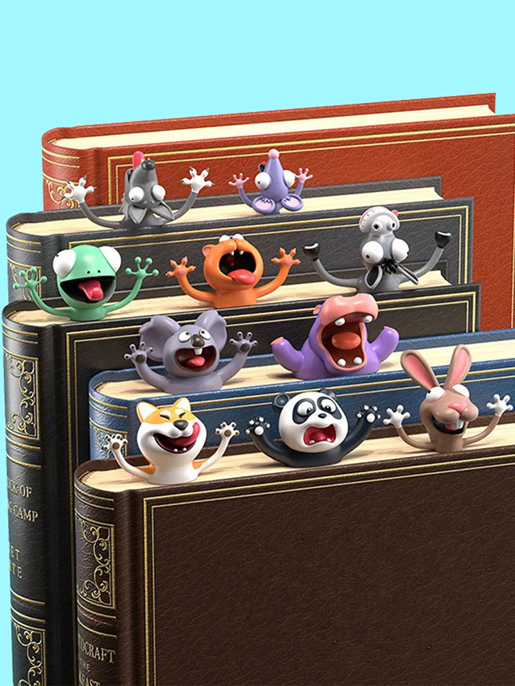 

3D Cartoon Animal Bookmarks Wacky Bookmark Cute Funny Bookmarks Cartoon Eye-catching Bookmark Stationery Birthday Party Favors