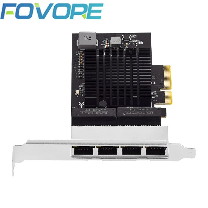 Сетевая карта 2,5G PCI Express, серверный четырехъядерный адаптер ...