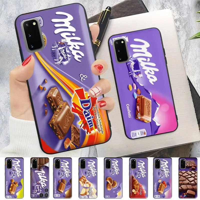 

Chocolate Milka Box Phone Case for Samsung S10 21 20 9 8 plus lite S20 UlTRA 7edge