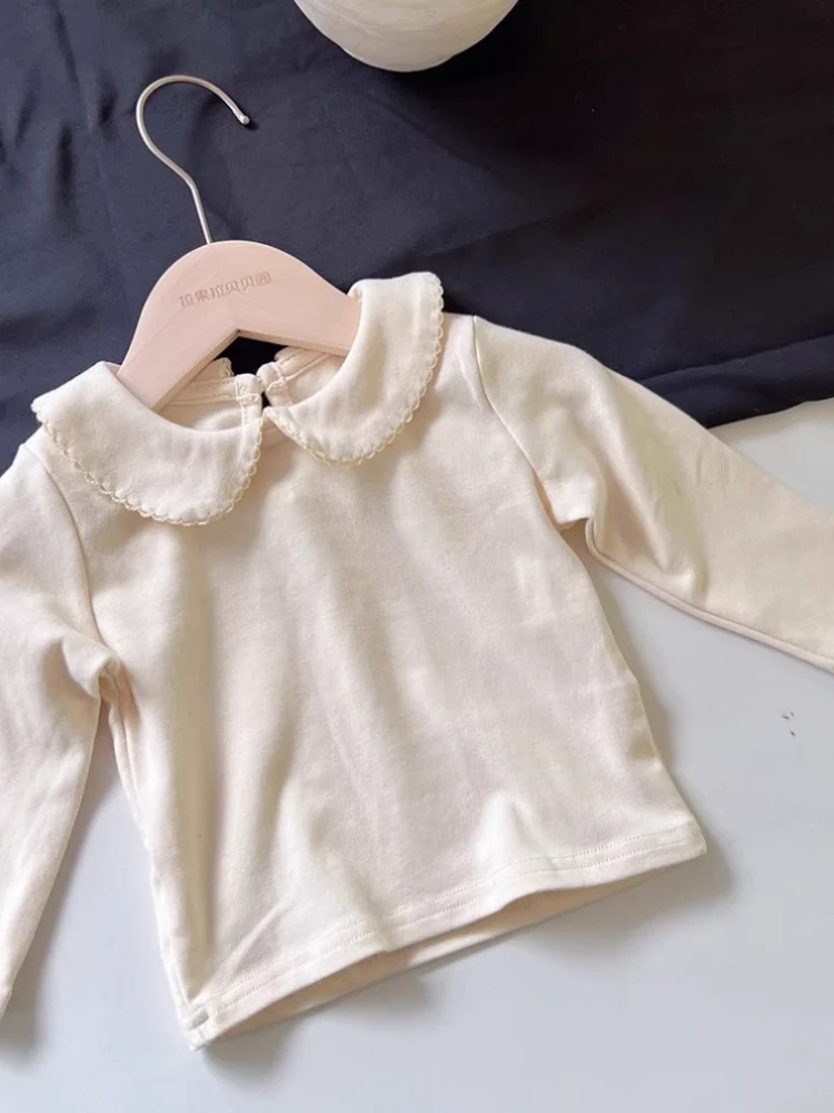 Осенне-зимняя детская нижняя рубашка на флисовой подкладке утолщенная кукла для