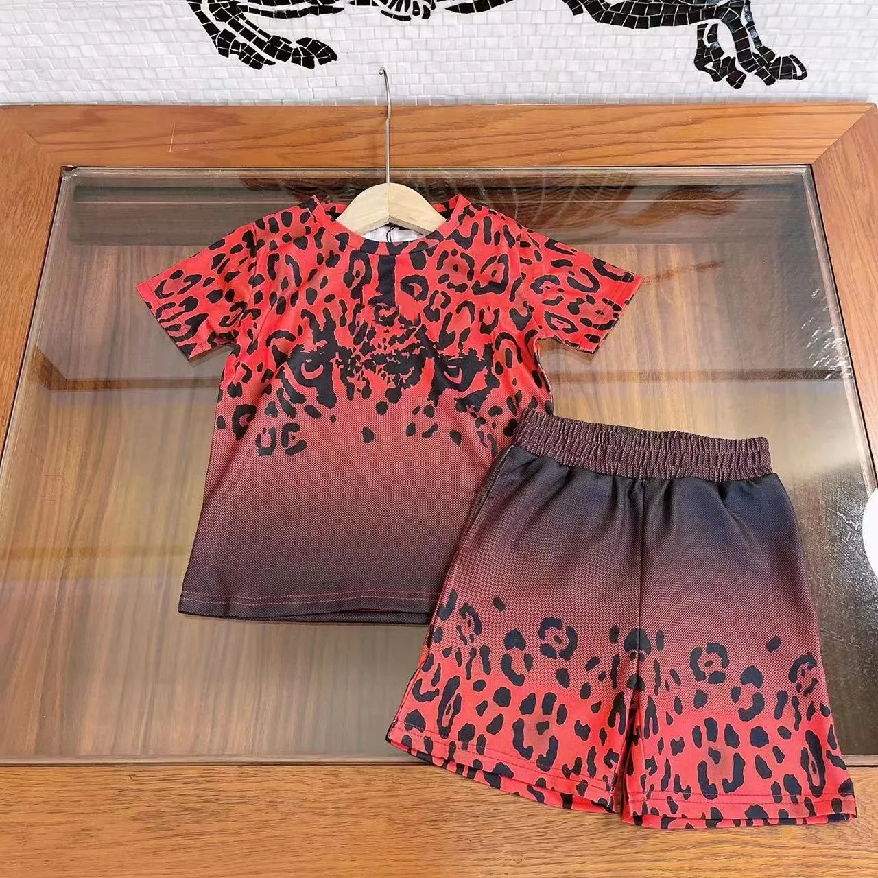 

Boys Designer Clothes Kids Sets Summer 2022 New Child Short Sleeve Cotton T-Shirt Tops Shorts Two Piece Set Children's Clothing