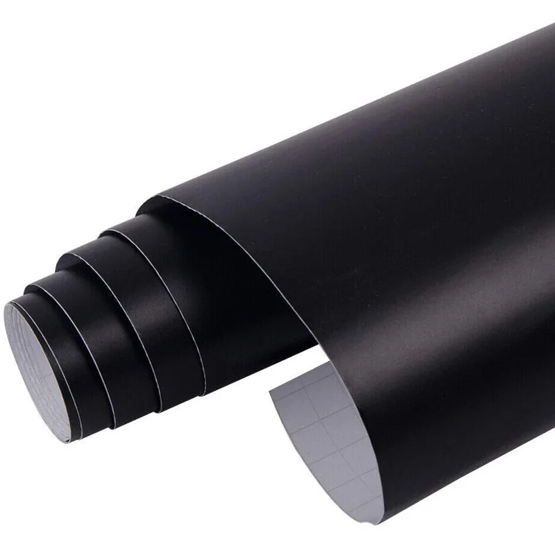 

Черная матовая автомобильная пленка виниловый рулон с воздухом самоклеящаяся наклейка «сделай сам»