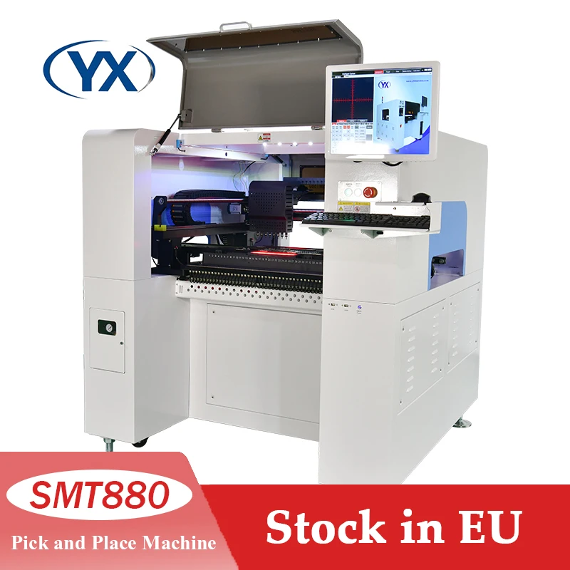 

Stock in EU High Speed Fully Automatic SMT880 Led Pick Place Placement Equipment PCB Circuit Board SMD Assembly SMT Machine