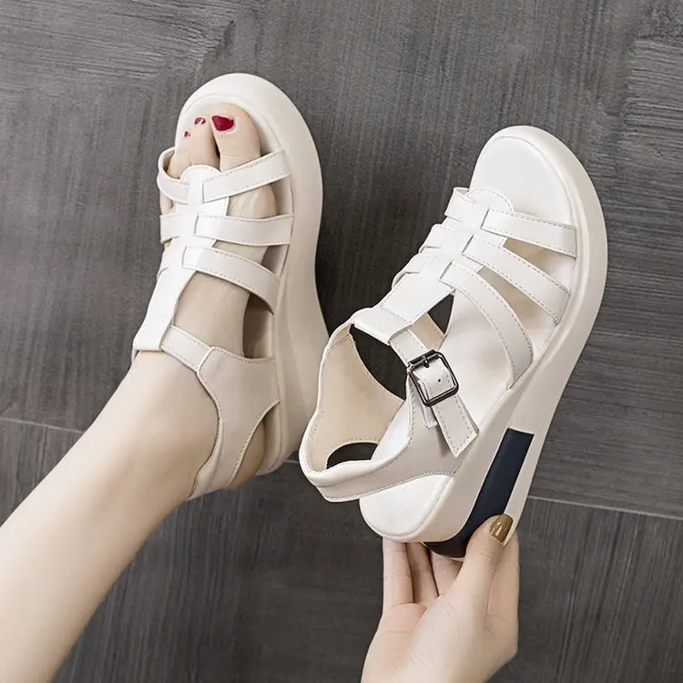 

2022 New Fashion Gladiator Sandals Women Wedge Sandals Ladies High Heels Casual Pump Buckle Platform Sandals Summer Shoes