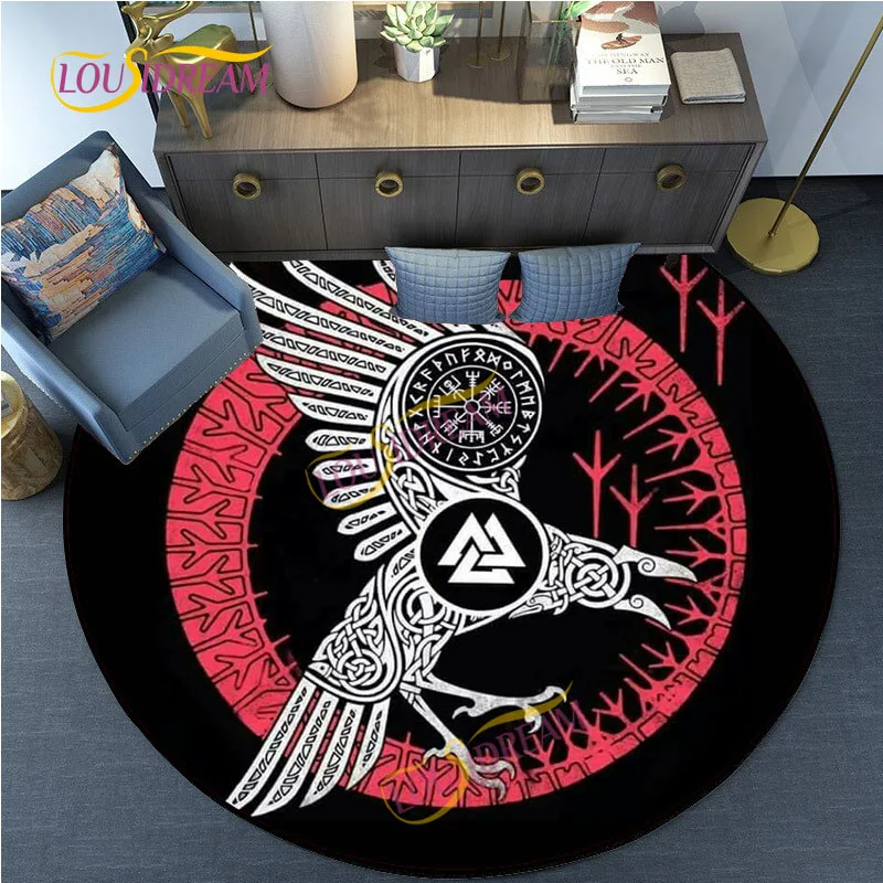 

Viking Rug home living room Computer Chair Mat wood Floor carpet Plush Round carpet bath rug víkingar outdoor rugs Mat