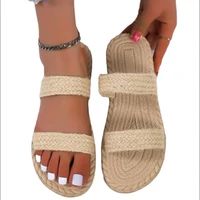 women flats weave slippers 2022 summer new brand sandals platform shoes outdoor slides beach sports casual women flip flops