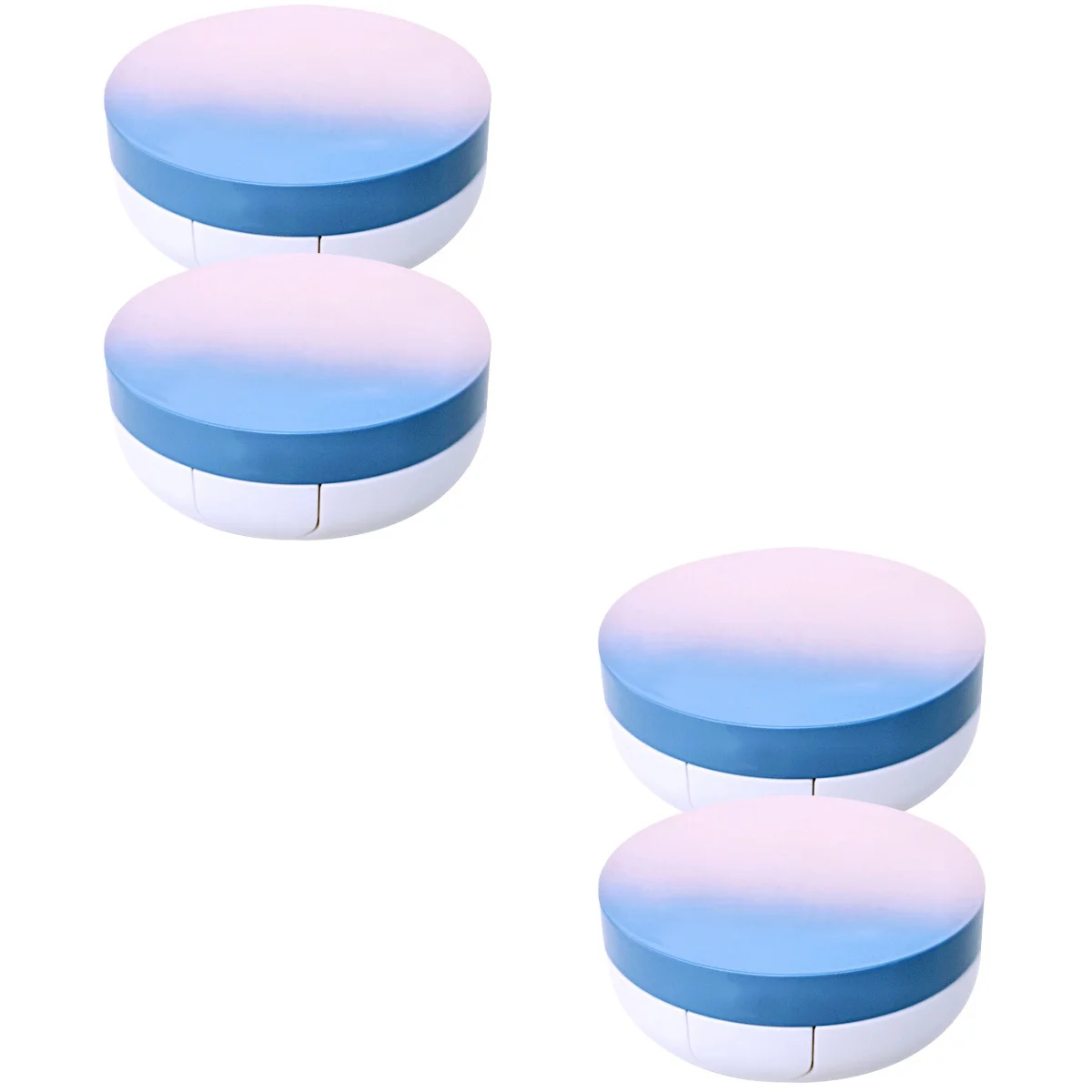 

4 pcs Empty Cushion Foundation Case with Sponge Puff Makeup Powder BB Cream Container