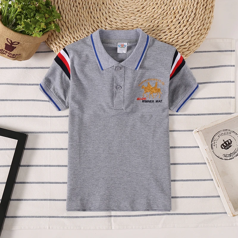 2-8 Years Baby Boy Polo Shirt Solid Embroidered Horse Baby Boy T Shirt Kids Sports Tee Child Short Sleeve Shirts Boys Clothes enlarge
