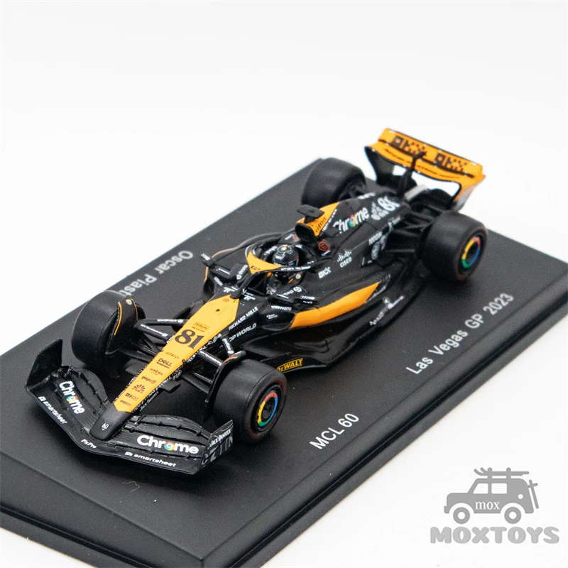 Литая под давлением модель автомобиля Spark 1:64 MCL60 No 4 / 81 Las Wegas GP 2023