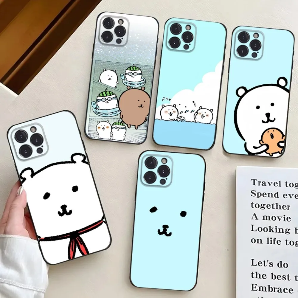 Cute N-Nagano Phone Case For iPhone 16 15 14 13 12 11 Pro X XS Max XR Plus Mini Black Silicone Soft case