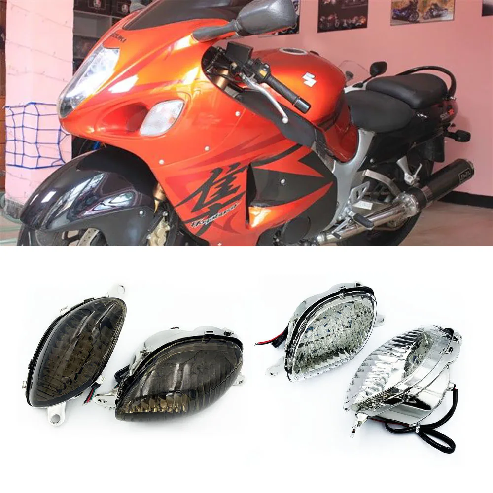 Фото Передний указатель поворота мотоцикла для Suzuki Hayabusa GSXR1300 1999-2007, мигающий индикатор GSX1300R 2003 2004 2005 №1