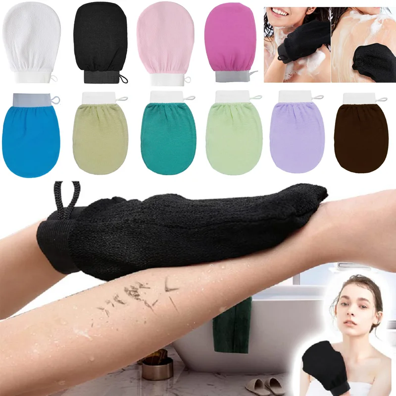 

Перчатка для очистки тела и ванной, скраб для спины и душа, отшелушивающая перчатка для лица, средство для удаления кожи, перчатка для пилинга для ванной и душа