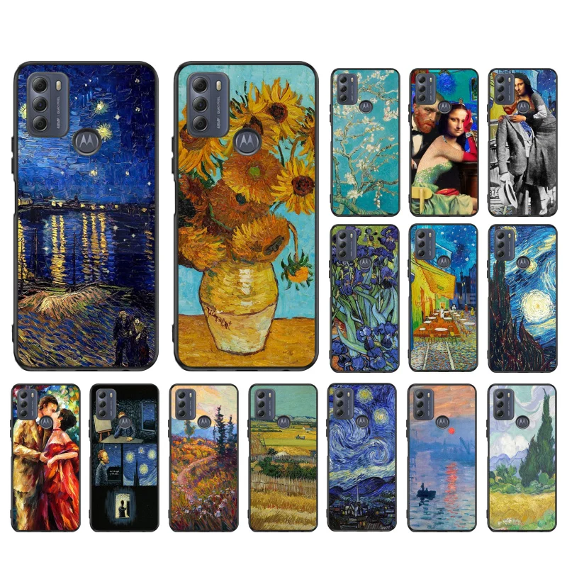 

Vincent Van Gogh Starry Night Phone Case for Motorola Moto One E7 E7power E7Plus E6S E20 E40 One Power Edge 20 Fusion 20 Lite