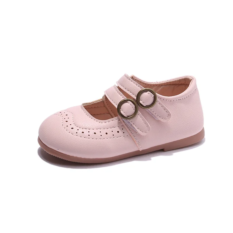 

Детские кожаные туфли в стиле ретро для девочек, Повседневная Мягкая простая школьная обувь с вырезами для мальчиков и девочек на весну и осень, 2023