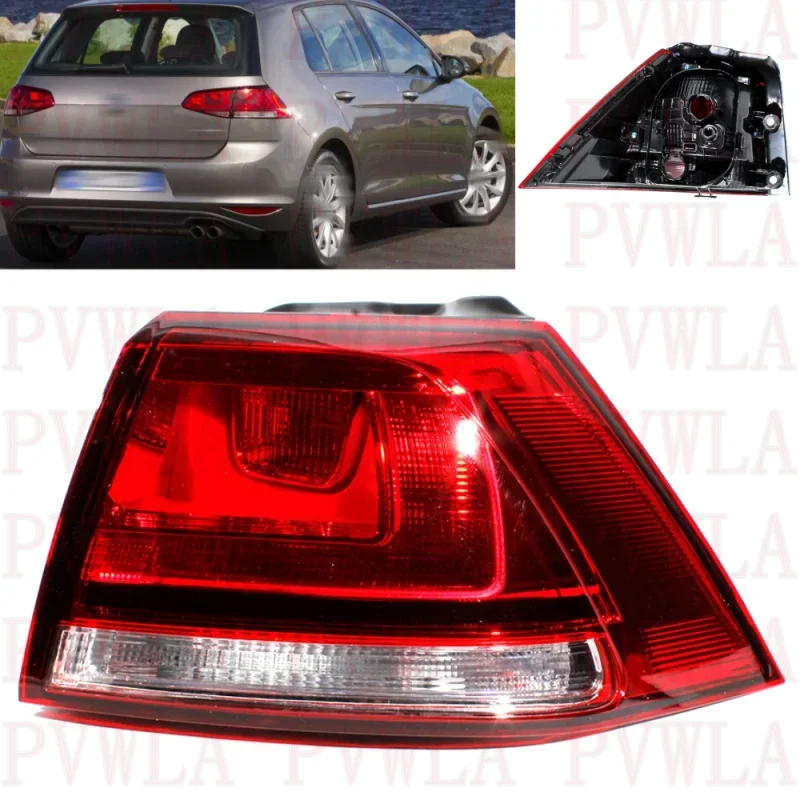 Фото Для VW Golf 7 MK7 2013 2014 2015 2016 2017 правый внешний боковой задний фонарь задний фонарь без лампочек 5G0945096M №1