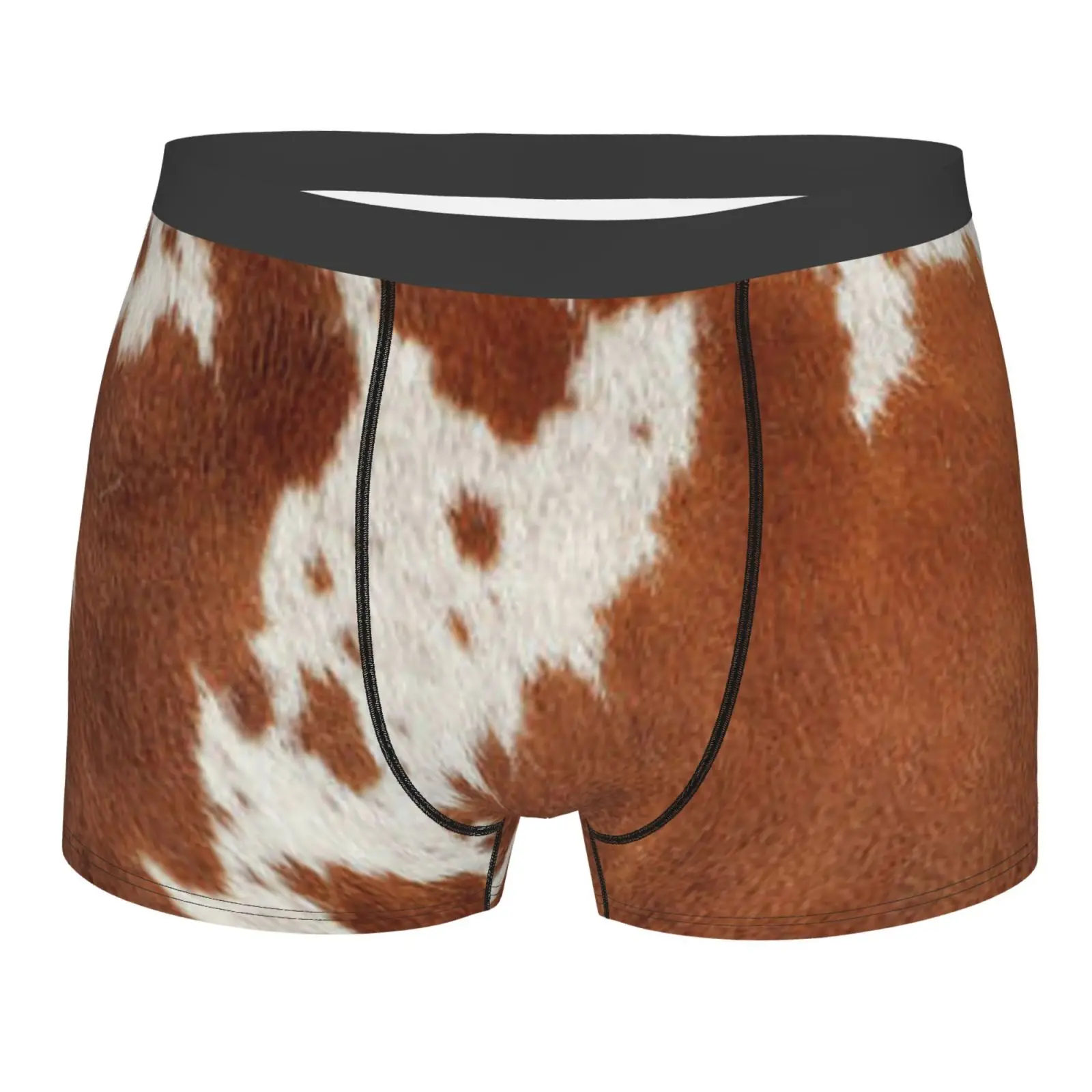 

Old Tan Cowhide Leather 2853 Boxer Briefs Sexy U Pouch Men's Briefs Wholesale To Resell Pocket Boxer Homme Sexy Funny Sexy Men