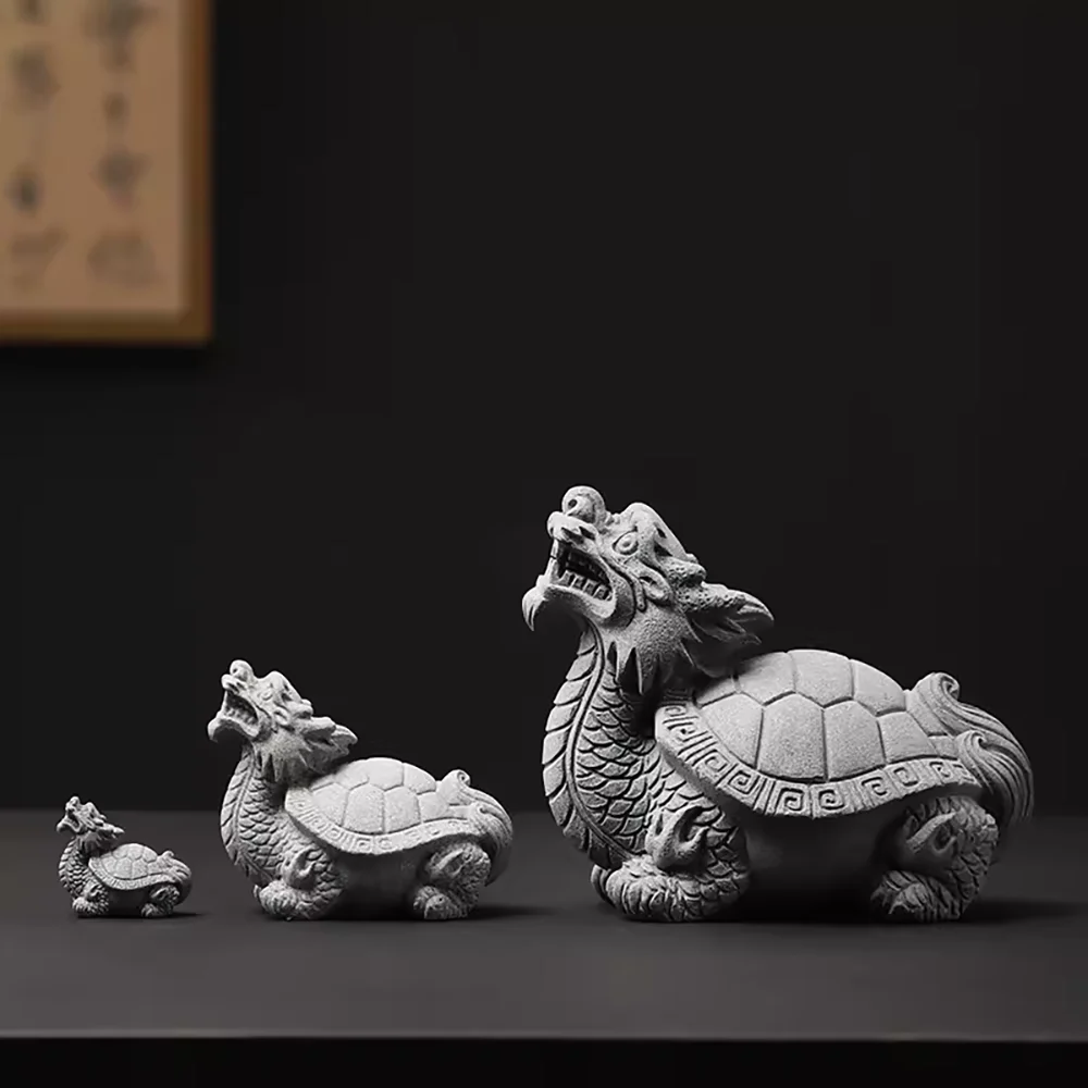 Силиконовая форма для цементной черепахи-дракона базальтовой черепахи