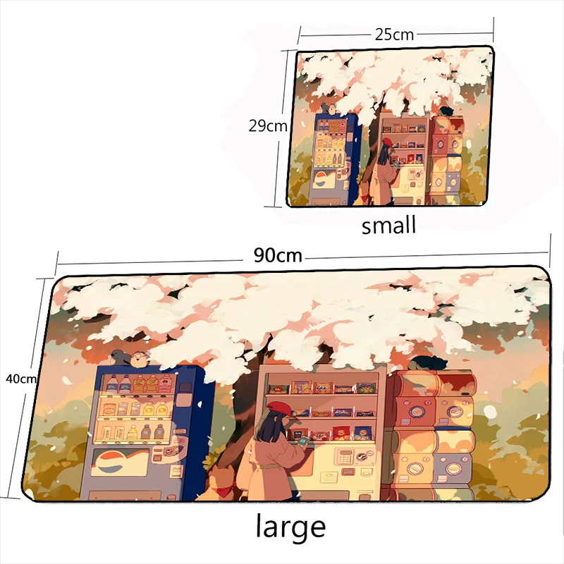 drop shipping anime mouse pad 40x90cm cherry blossoms large waterproof mousepad gaming accessoroes laptop gamer keyboard deskmat free global shipping