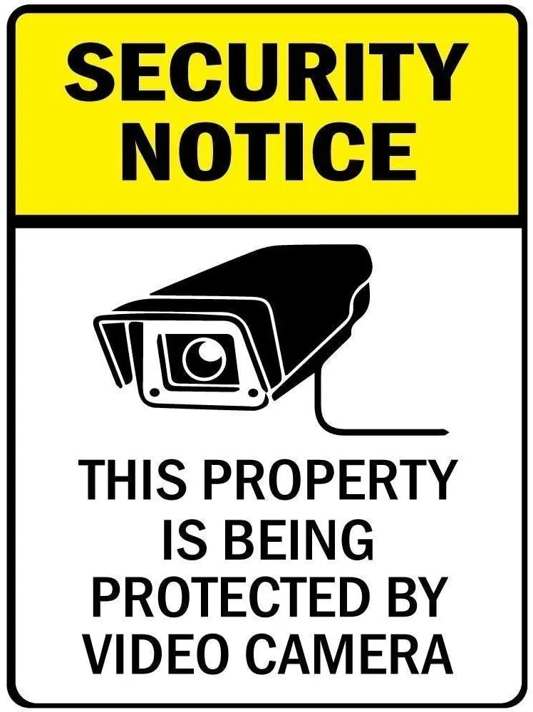 

Property is Being Protected by Video Camera for Driveway Sign Retro Metal Tin Sign Plaque Poster Wall Decor Art Shabby