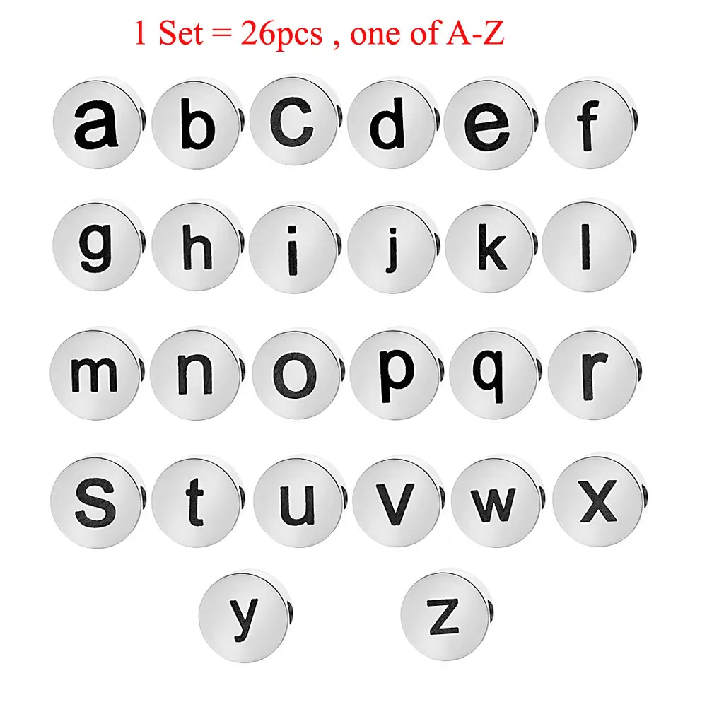 

26 шт., подвески из нержавеющей стали для изготовления браслетов