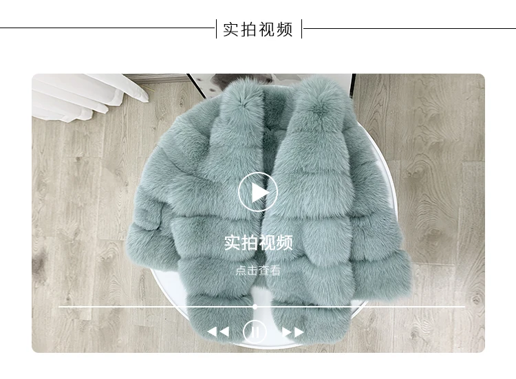 Imported Whole Leather Fox Fur Coat Elegant Green Real Fur Coat Covered Button Women's Loose Warm Fur Jacket Winter New Luxury