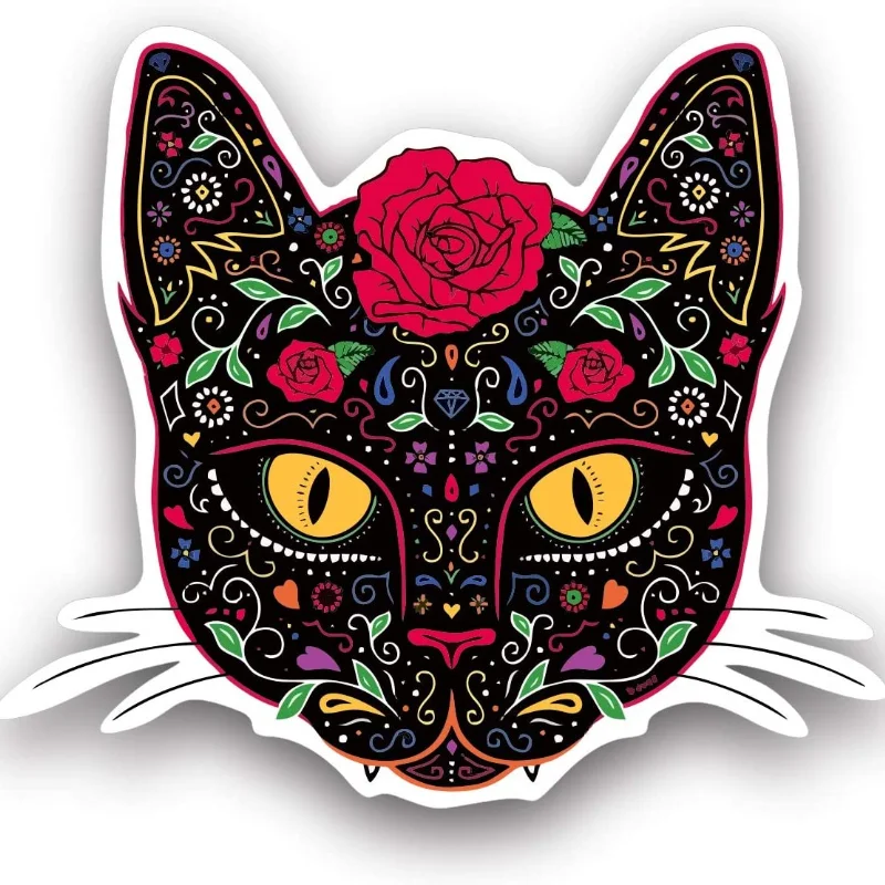 Наклейки в виде сахарного черепа для бутылок с водой 15 см | Автомобили и мотоциклы