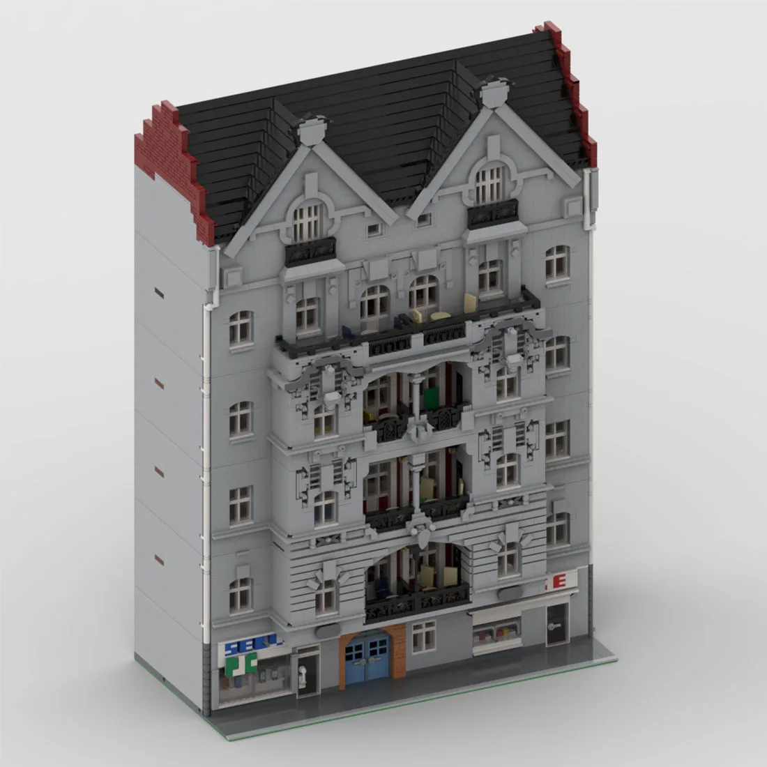 

Authorized MOC-97373 Old Building In Berlin Style 20153Parts Creator Expert Building Blocks MOC Set Toy - Designed By Leo G