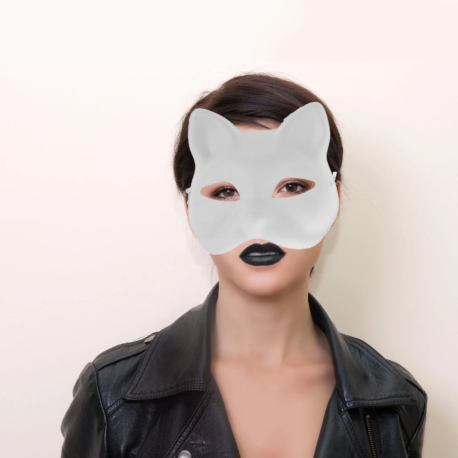 Ручная роспись маска пластиковая кошка Хэллоуин выпускной фестиваль волков