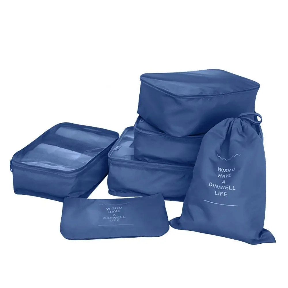 

6Pcs/Set Portable Travel Mesh Pouch Storage Bag Luggage Case Clothes Organizer Storage Bags Home Storage & Organization