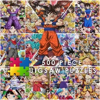 japanese anime dragon ball 500 piece jigsaw puzzles goku super saiyan comic puzzle paper decompress educational toys gifts