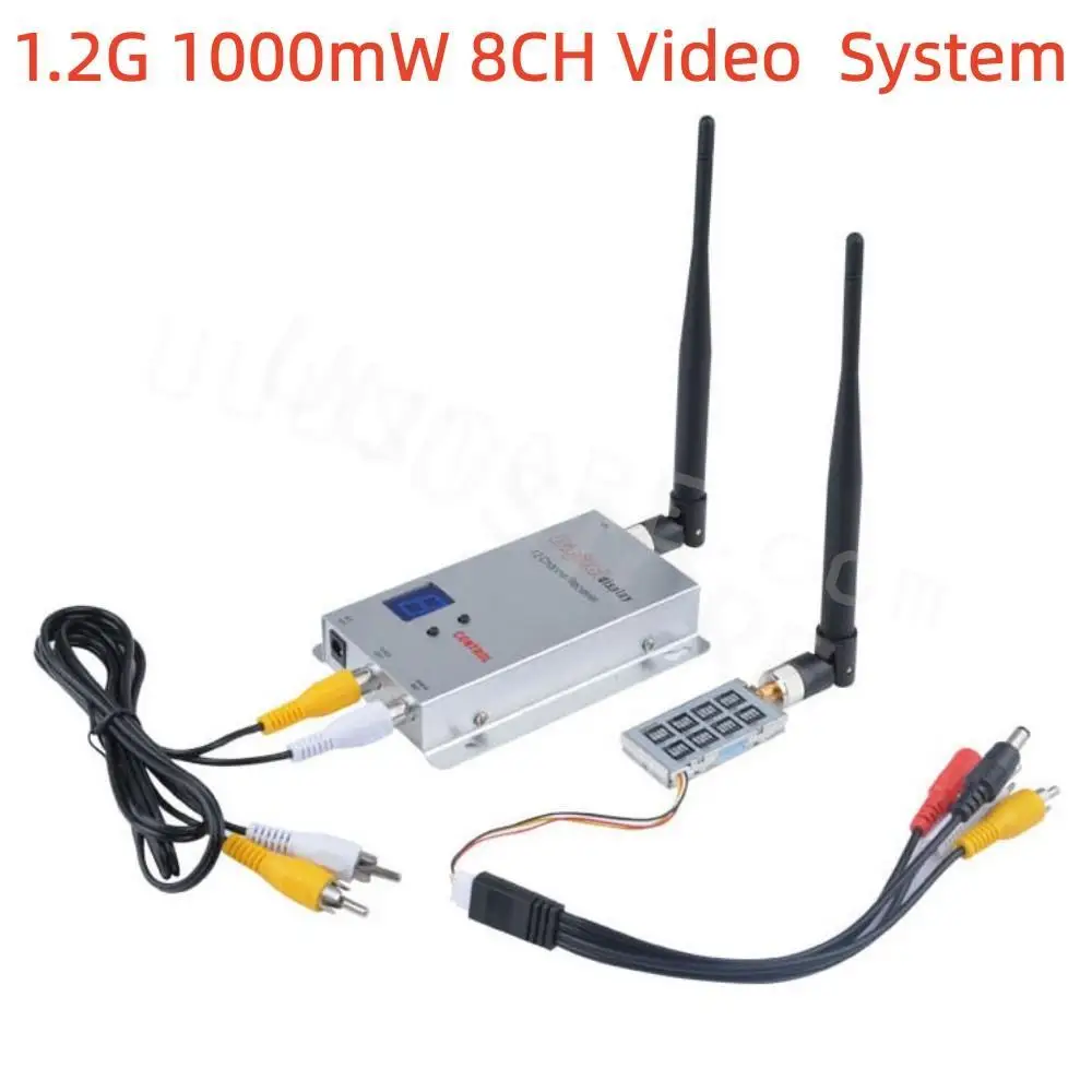 

1.2G 1W 1000mW 8CH TX1000 Transmitter TX 1.2Ghz 12CH Receiver RX FPV Combo Up to 3km for RC Models Drone Quad long range system